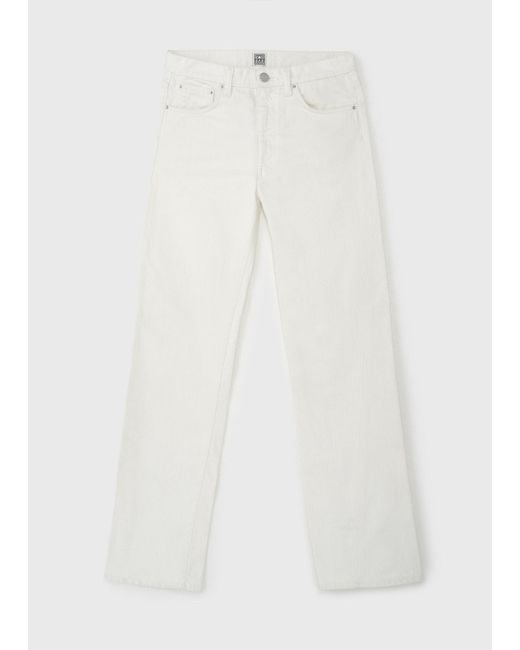 Totême White Twisted Seam Denim
