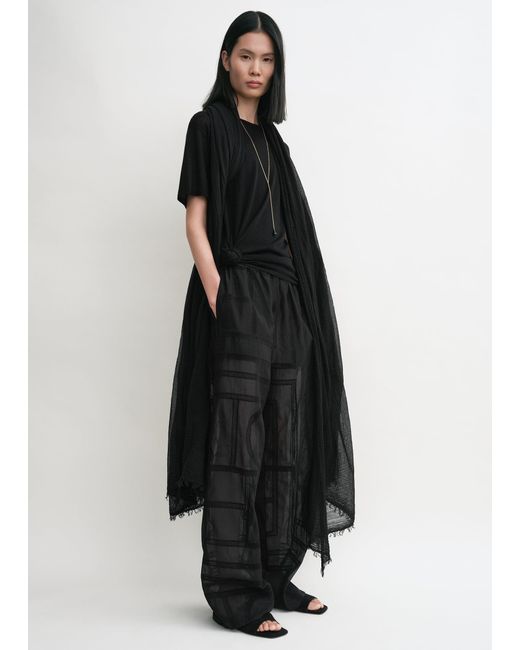 Totême Black Monogram Crochet Pj Bottoms
