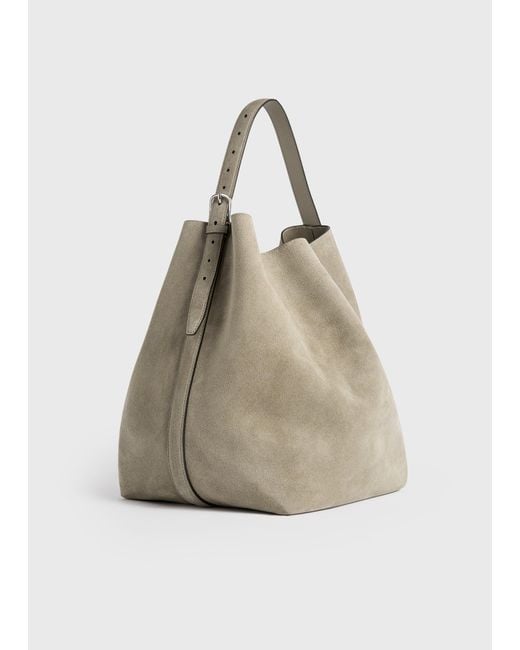 Totême Natural Belted Suede Tote