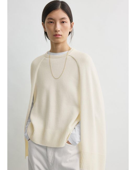 Totême White Crew Cape Knit