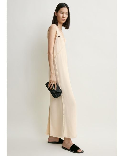 Totême Natural V-Neck Raw Slip Dress