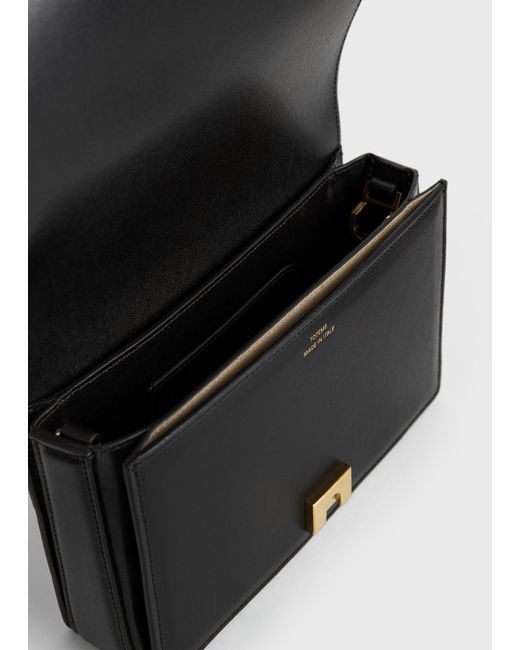 Totême  Black Mini T-Flap Leather Bag