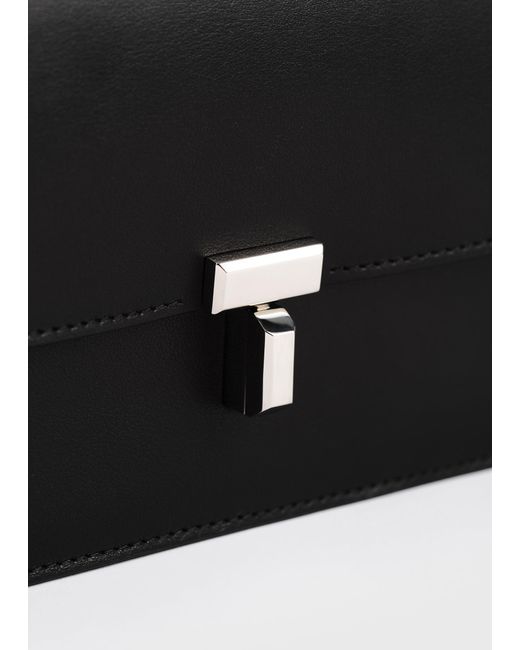 Totême  Black T-Lock Leather Crossbody