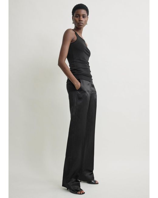 Totême  Black Fluid Slip Top