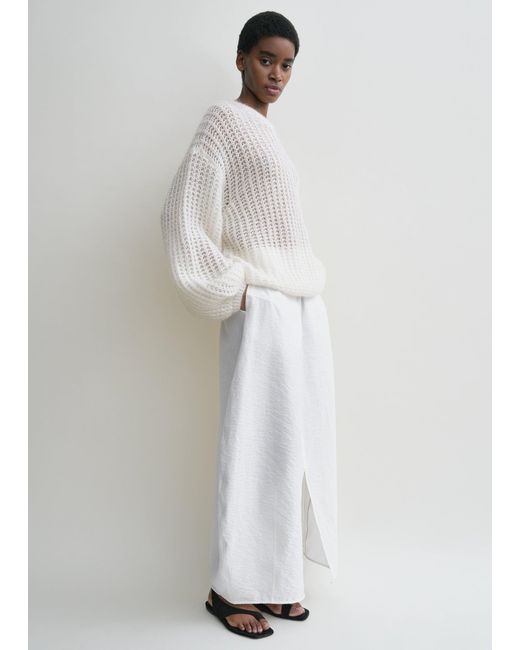 Totême White Puffed Knit Off