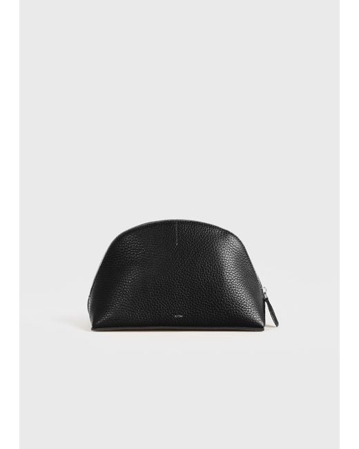 Totême Black Small Grained-Leather Day Pouch