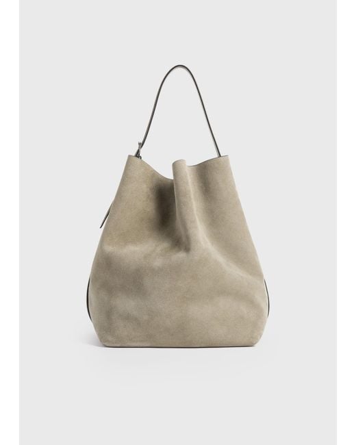 Totême Natural Belted Suede Tote