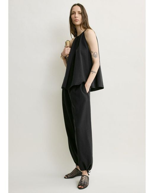 Totême  Black Parachute Halter Top