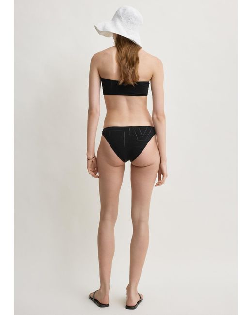 Totême Natural Pointelle Strapless Bikini Top