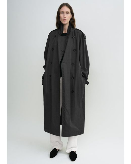 Totême Black Crisp Summer Trench