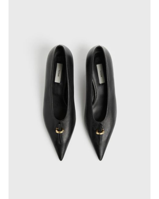 Totême  White Pierced Nappa Pumps