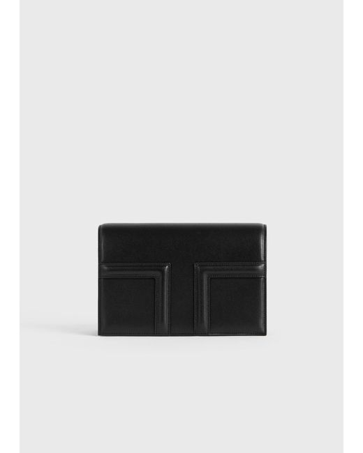 Totême  Black Mini T-Flap Leather Bag
