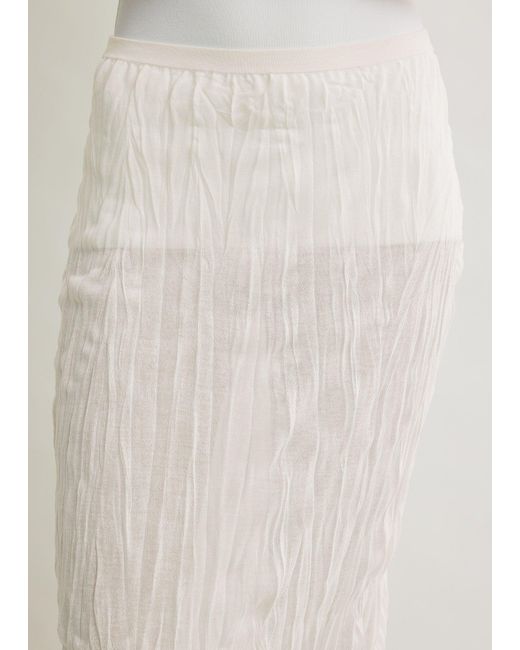 Totême  Natural Crinkled Knit Skirt