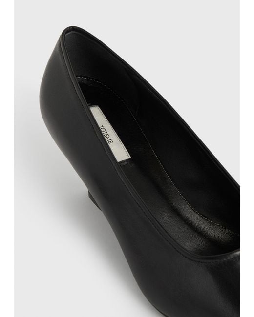 Totême White Sharp Nappa Wedge Pumps