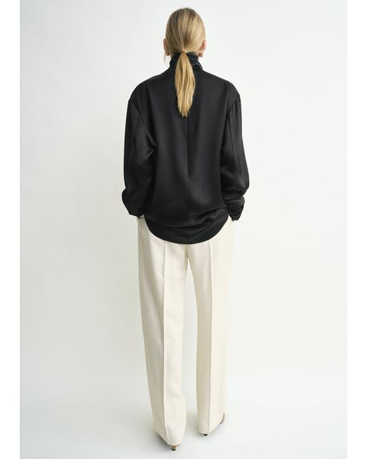 Totême  Black Slouch-Neck Blouse