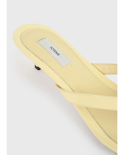 Totême  Natural Naplack Heeled Flip Flops