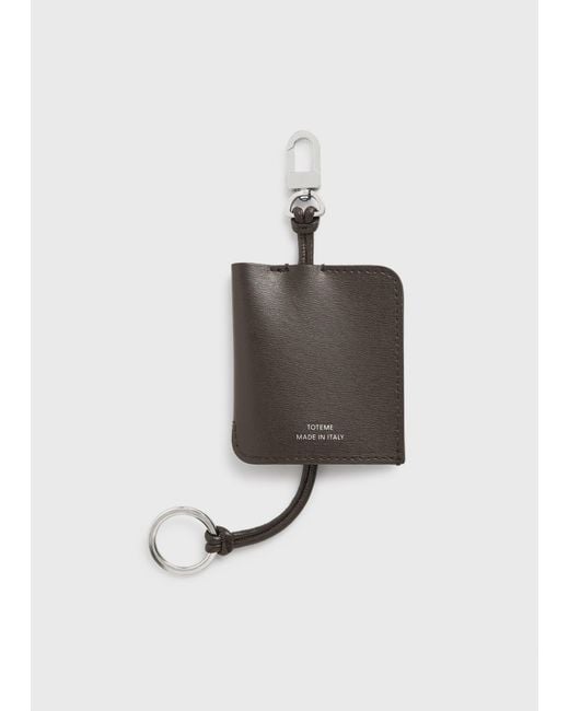 Totême  Gray Leather Keyring