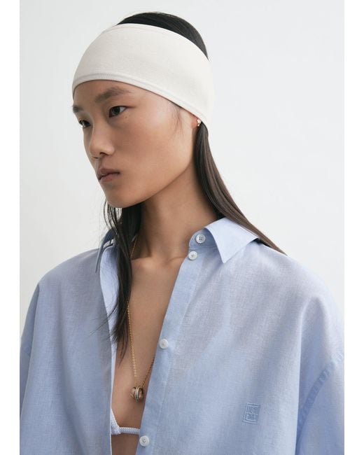 Totême White Compact Knit Headband
