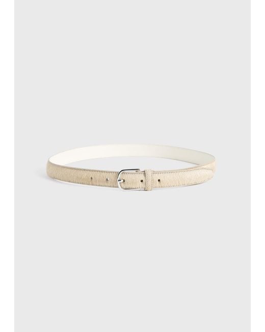 Totême White Pony Hair Belt