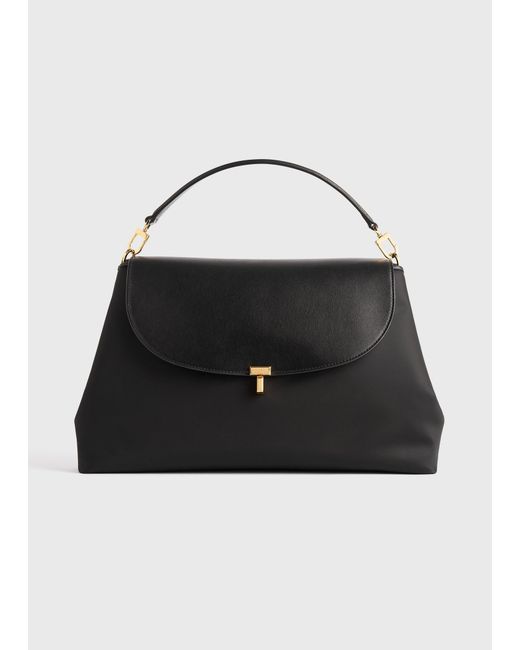Totême  Black T-Lock Nylon Satchel
