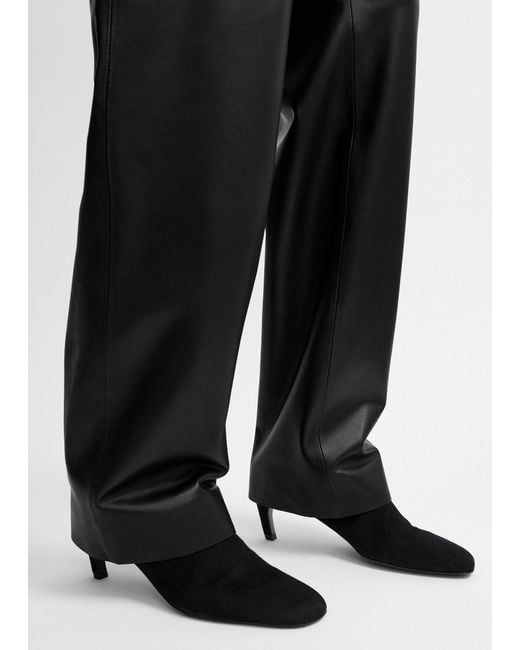 Totême  Black Soft Suede Ankle Boots
