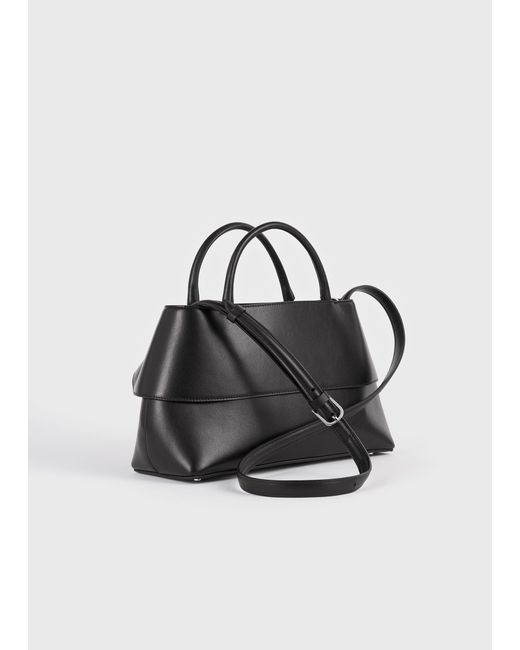 Totême Black Small Mercer Leather Tote