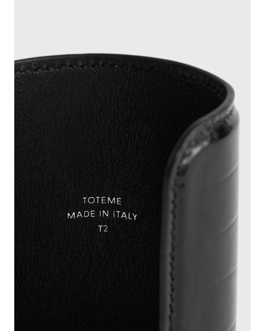 Totême Black Long Croco-Embossed Cuff