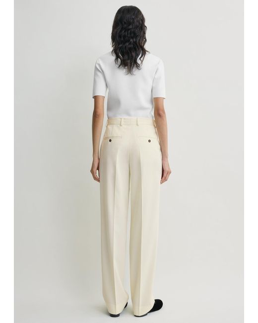 Totême  White Pleat Trousers