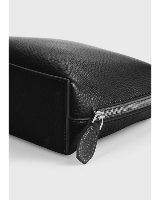 Totême Black Medium Grained-Leather Day Pouch