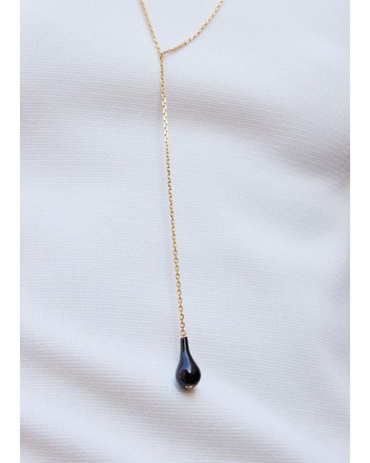 Totême White Onyx Drop Necklace