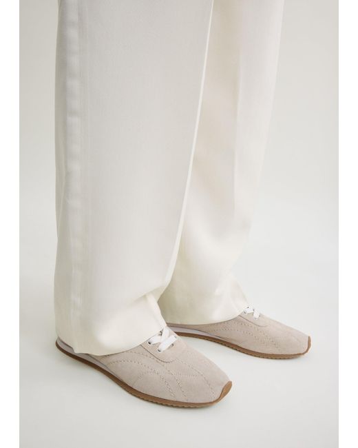 Totême  White Flex Suede Sneakers