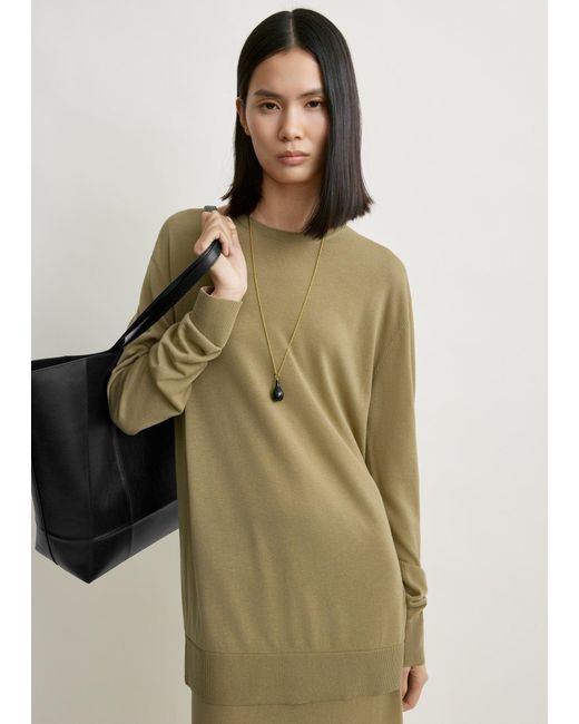 Totême Green Long-Sleeve Tee Knit