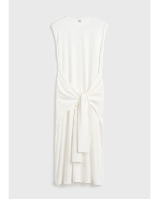 Totême Natural Tie-Waist Jersey Dress
