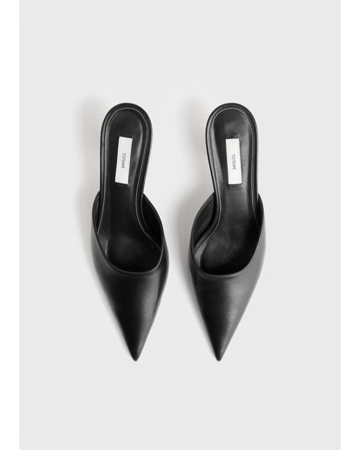 Totême  White Sharp Nappa Mules
