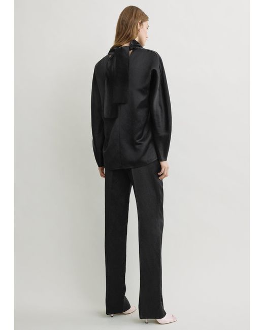 Totême  Black Cowl Neck Blouse