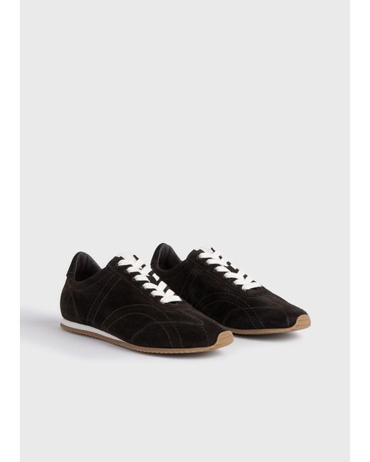 Totême  Black Flex Suede Sneakers