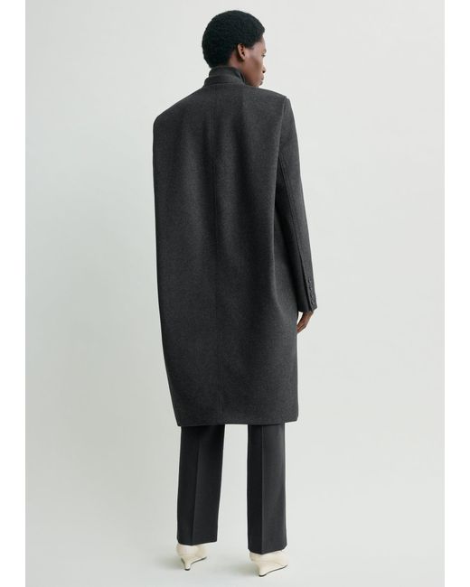 Totême  Black Deep Pleat Coat