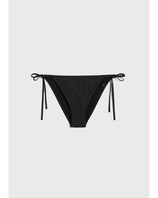 Totême  Black Monogram Pointelle Bikini Bottoms
