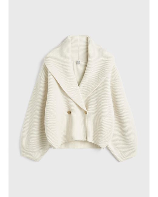 Totême Natural Shawl-Lapel Cardigan