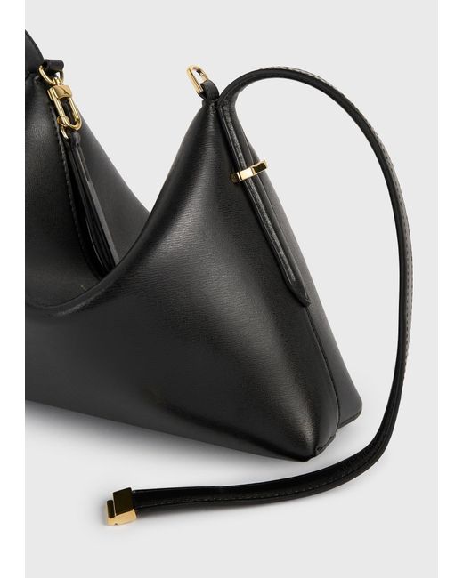 Totême  Black Bevel Leather Wristlet