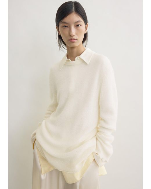 Totême Natural Long Open Weave Knit