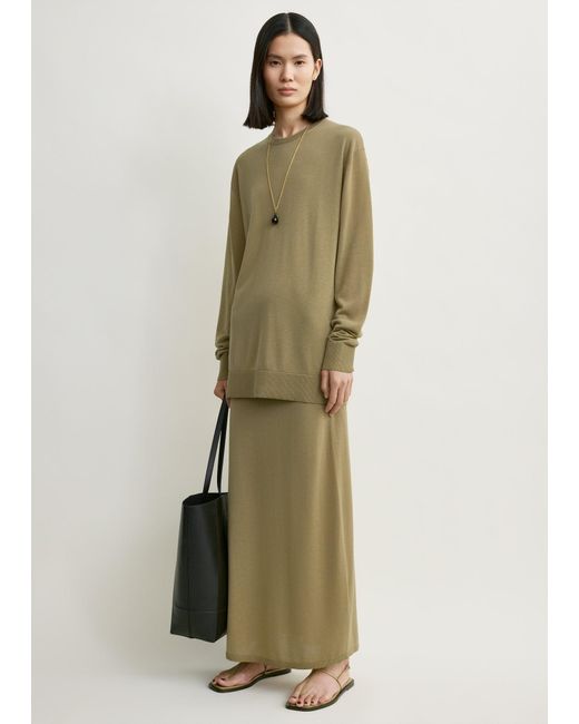 Totême Green Long-Sleeve Tee Knit