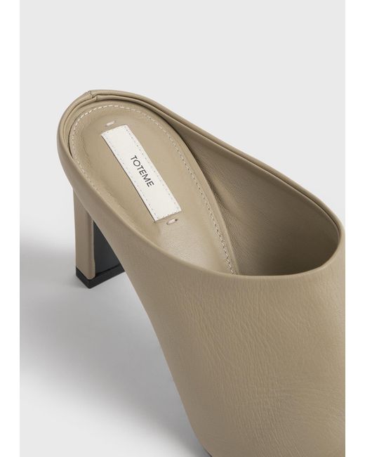 Totême White Bar Nappa Mules