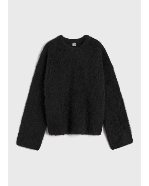 Totême Black Boxy Alpaca Knit