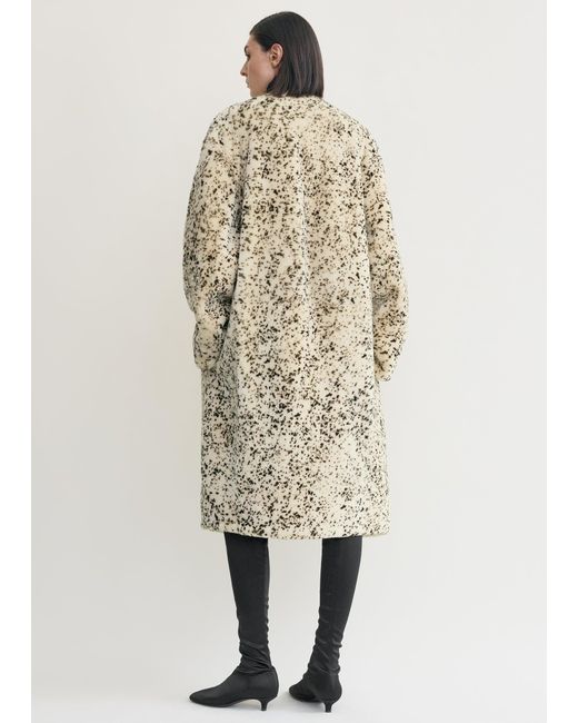 Totême  Natural Stracciatella Shearling Coat