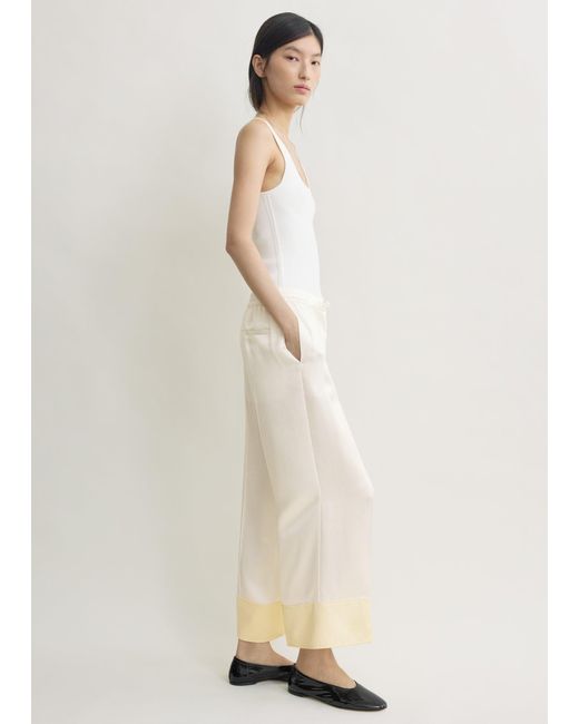 Totême Natural Satin Drawstring Trousers