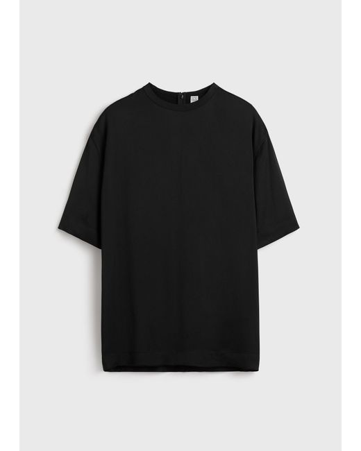 Totême Black Satin Tee