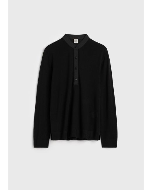 Totême Black Wool Silk Knit
