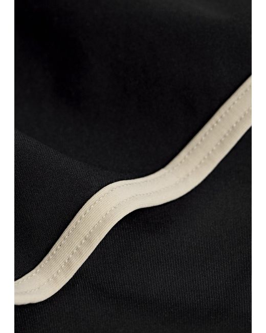 Totême White Stripe Edge Strapless Swimsuit