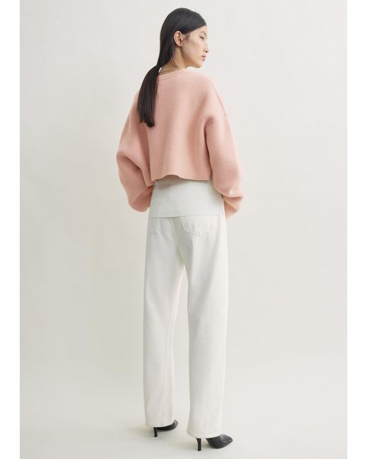 Totême Natural Cropped Oversized Cardigan